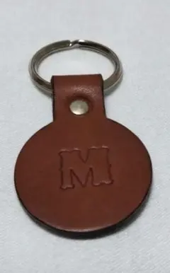 【ようこマム様専用】ブラウンレザー キーホルダー 　M刻印
