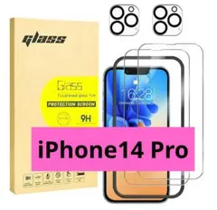 【2枚+2枚】 iPhone14 Pro ガラスフィルム / カメラフィルム
