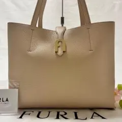 【極美品/カード付】フルラ ソフィア トートバッグ レザー 肩掛け ベージュ