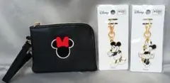 Disney ミニーマウス コインケース＆キーホルダーセット