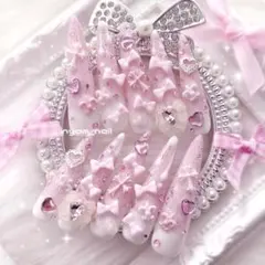 現品♡量産型ネイルチップ 量産型 地雷 平成女児 ピンク