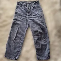 【ザラ】ストレートデニムパンツ 34 コットン　リネン　ポケット ボタンのサムネイル