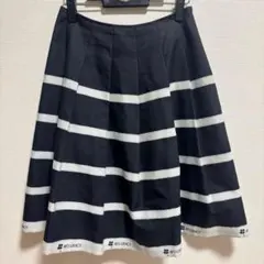 M'S GRACY エムズグレイシー ボーダー フレアスカート 38 黒 白のサムネイル