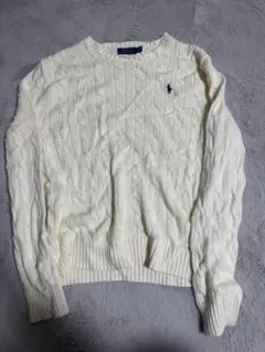 Polo Ralph Lauren ケーブルニット メンズ アイボリー