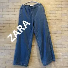 ZARA ライトブルー ワイドレッグデニム XS