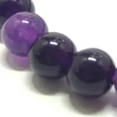 ぱ*ー様 天然石アメジスト ブレスレット 濃紫×紫 8mm／約16cm