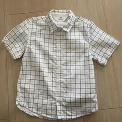 H&M 半袖チェックシャツ コットン100%