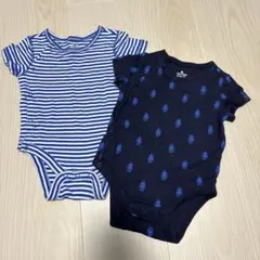 babyGAP 前開き 肌着 半袖 ロンパース 2枚セット 70cm 6～12M