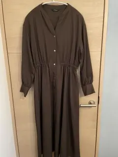 URBAN RESEARCH ROSSOブラウン 長袖シャツワンピース