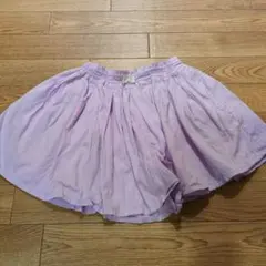 薄紫 プリーツスカート ゴムウエスト