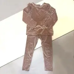 今日だけお値下げ　ZARA セットアップ　くすみピンク　ベロア風