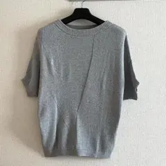 グレー ＊綿100%半袖 ニット