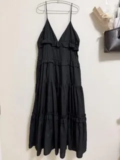 forksy. ワッシャー フリルティアード キャミワンピース