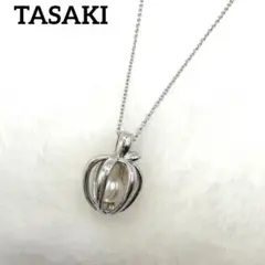 良品✨タサキ ネックレス パール りんごモチーフ シルバー 本真珠 フォーマル