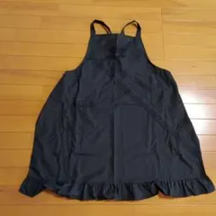 黒　エプロン　フリル　レース　お洒落　冠婚葬祭　日本製