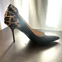 DSQUARED2 ハイヒール・パンプス 黒パテント/レオパード送料無料