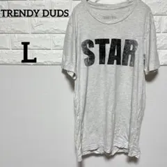 【TRENDY DUDS 】L 半袖Tシャツ STARプリント