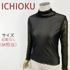 イチオク ICHIOKUシアートップス シースルー ハイネック レイヤード 長袖