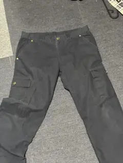 Puma ブラック カーゴパンツ バギーデニム