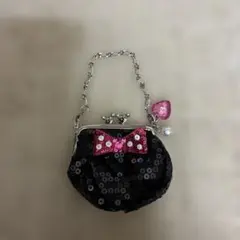ミニーマウス　スパンコールがま口
