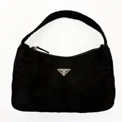 ♡美品♡ PRADA プラダ ナイロン ハンドバッグ ブラック 三角ロゴ