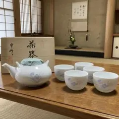 箱付き 茶器セット 急須 ＆ 湯呑み 5客揃　5個 来客用　上品　高級　肥前焼