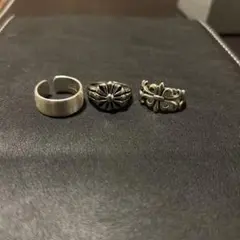 【シルバー925 メンズリング 3点セット】ヴィンテージデザイン 指輪