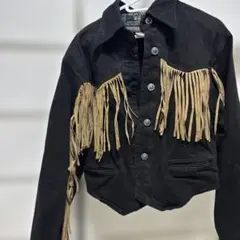 MORGANWEAR フリンジ付きクロップジャケット S