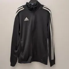 adidas ブラック ジップアップジャージ　Oサイズ