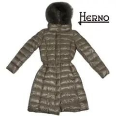 元値約21万✨HERNO ヘルノ フォックスファーライトダウンロングコート 40