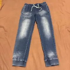 スウェットデニム ジョガーパンツ ストレッチ スウェットパンツ カットデニム S