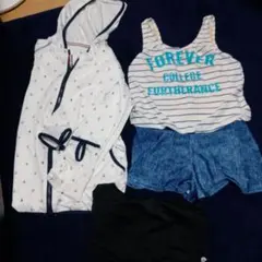 160センチ★水着ラッシュガードスパッツ★3点セット