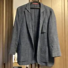 極美品 HUGO BOSS ヒューゴボス テーラードジャケット リネン混 紺色のサムネイル