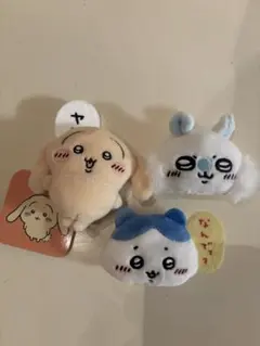 ちいかわ おかおぬいぐるみバッチ 3点セット ナガノ展 なんでェ？ うさぎくじ
