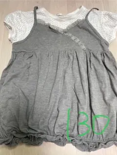 a.v.v グレー 重ね着風 Tシャツ 130
