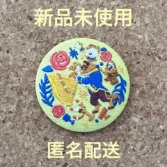 【新品未使用】ディズニー刺繍缶バッジ 美女と野獣