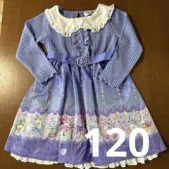 ミッキー＆フレンズワンピース120✖️エコネコ　ブルー系　ハロウィン