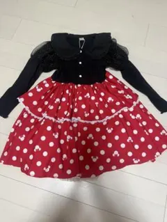 新品　リトシー　ディズニー　ミニーマウス 長袖ワンピース 120