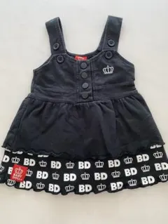 BABY DOLL ジャンバースカート 黒 100%綿