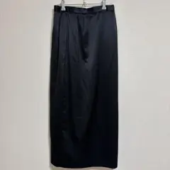 【極美品】Belle Sophia ベルソフィア サテン ロングスカート 黒