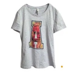 アディダス デザインロゴ入りTシャツ 旅行◎トレーニング◎ ウォーキング◎グレーのサムネイル