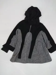 ◎カワイイ クレイジーパターンウールブルゾン グレーブラック サイズ表記無