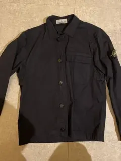 ナイロンボタンアップシャツジャケット　ネイビー