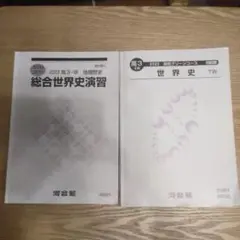 総合世界史演習　世界史　夏期講習　河合塾　2023