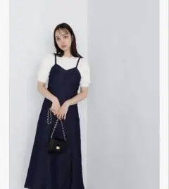 【NATURAL BEAUTY BASIC】ワンピース　デニムジャンスカ　 M