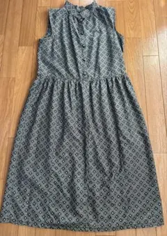 大島紬リメイク　ワンピース　9号　MからS