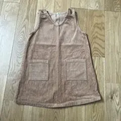 コーデュロイ ジャンバースカート 110サイズ ベージュ