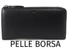 美品　ペレボルサ　l字ファスナー長財布　ブラックのサムネイル