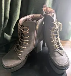 ヨースケ YOSUKE 厚底ブーツ レースアップブーツ ショートブーツ LL