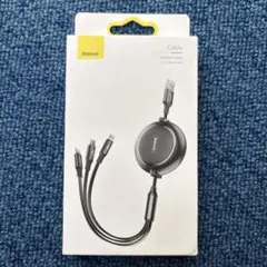 Baseus 3in1 伸縮充電ケーブル Golden Loop